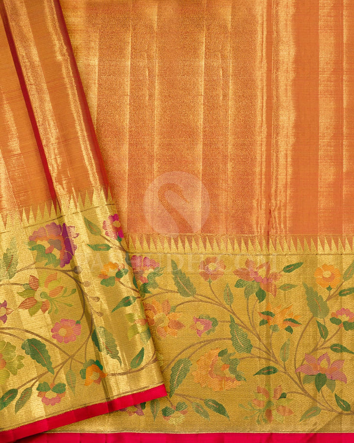 Red Bridal Tissue Kanjivaram Silk Saree-S1700(B)