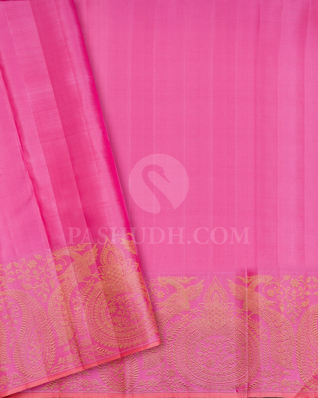 Pista Green With Pastel Pink Shimmer Kanjivaram Silk Saree-S1640(C)