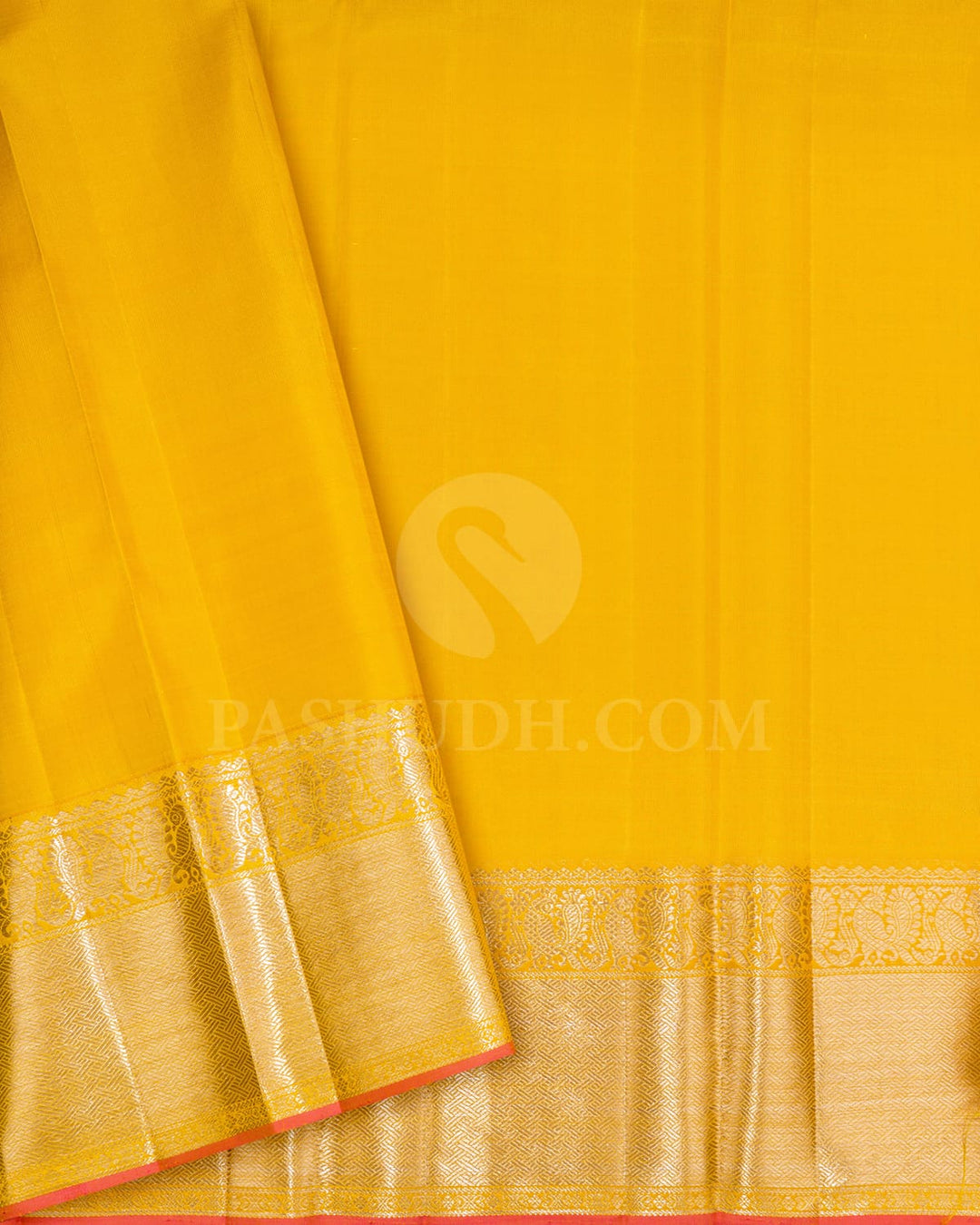 Mango Yellow Kanjivaram Silk Saree-S1762(B)