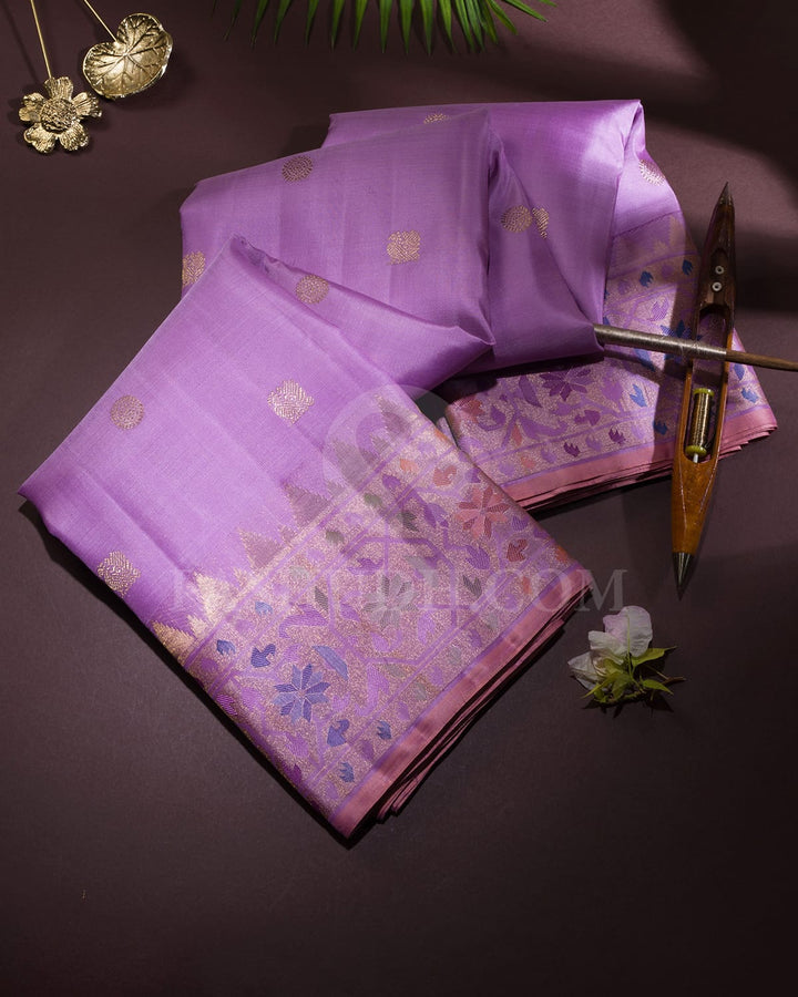 Lilac Paithani Kanjivaram Silk Saree-S1772(A)
