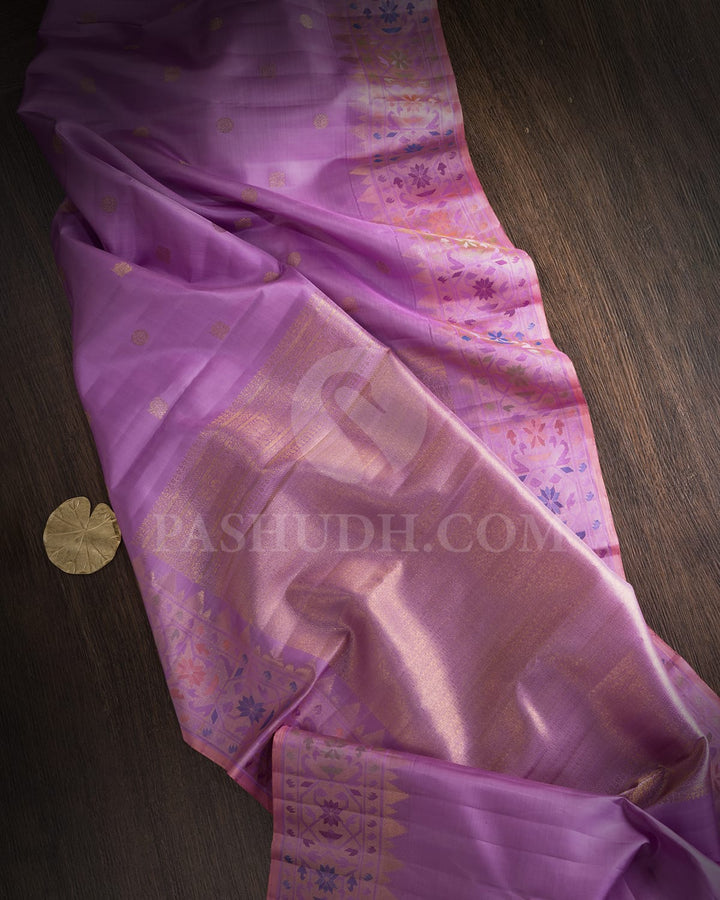Lilac Paithani Kanjivaram Silk Saree-S1772(A)