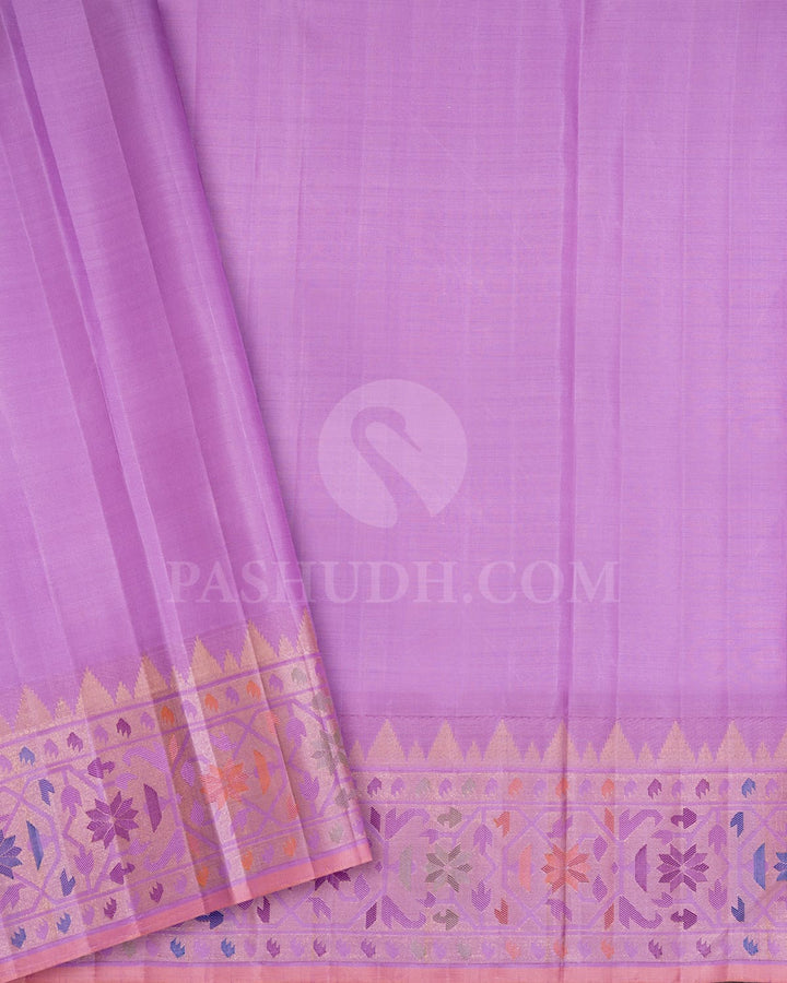 Lilac Paithani Kanjivaram Silk Saree-S1772(A)