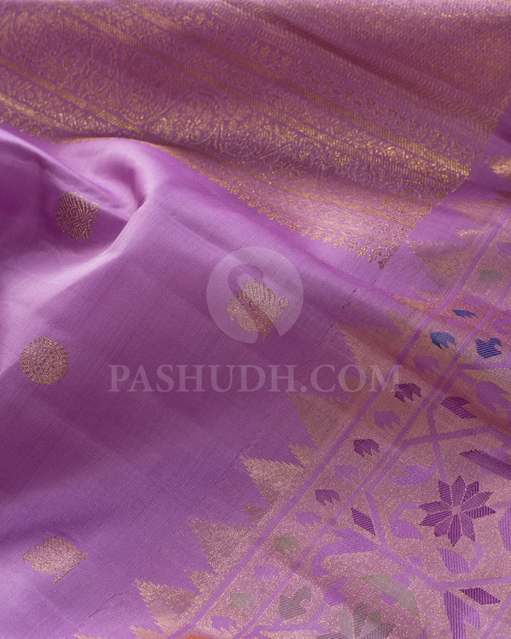 Lilac Paithani Kanjivaram Silk Saree-S1772(A)