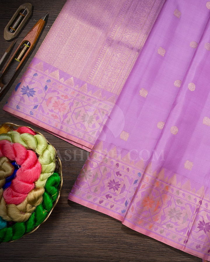 Lilac Paithani Kanjivaram Silk Saree-S1772(A)