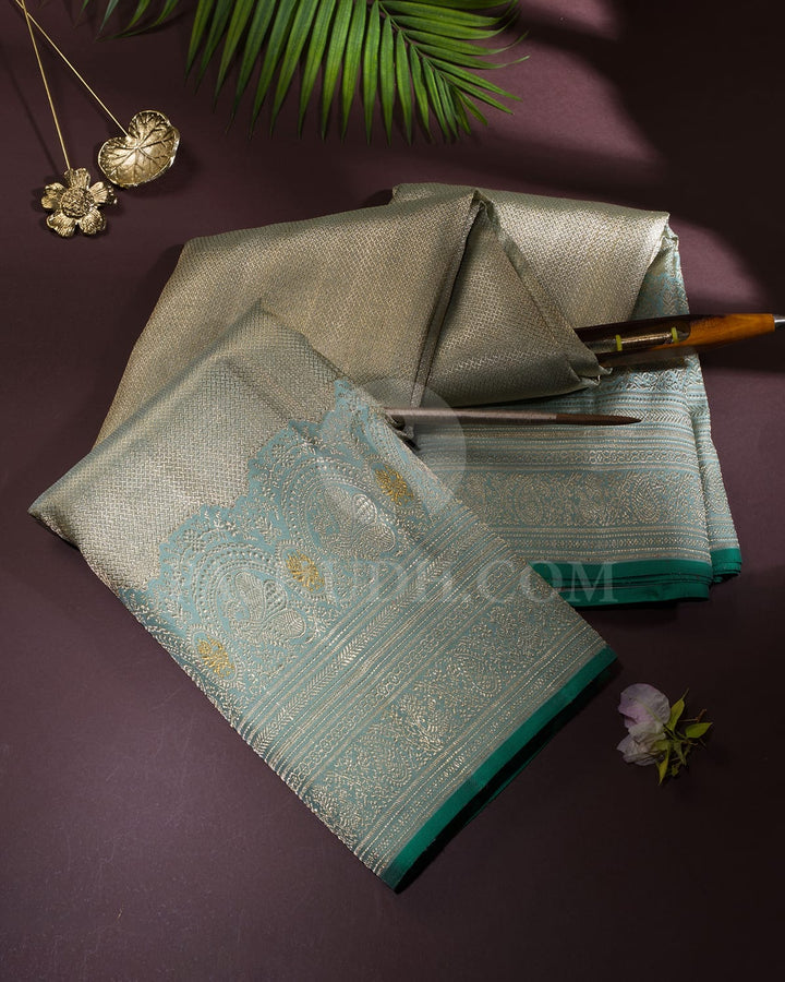 Laurel Green Kanjivaram Silk Saree-S1588(B)