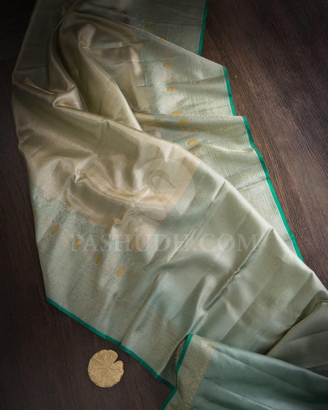 Laurel Green Kanjivaram Silk Saree-S1588(B)