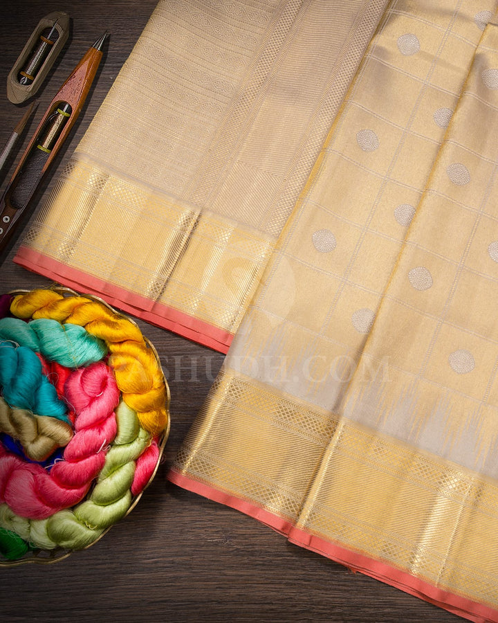 Grey Traditional Kanjivaram Silk Saree-S1726(B)
