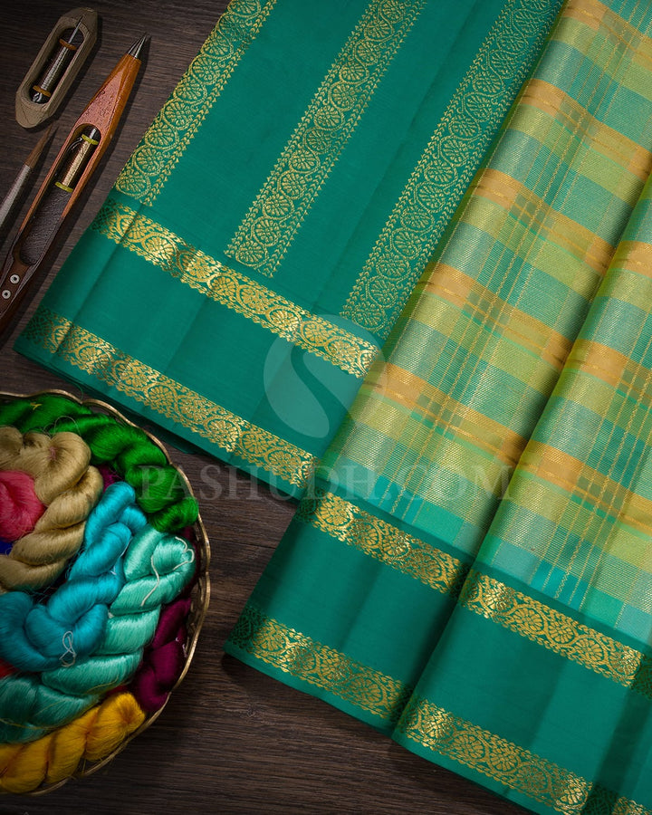 Multicolored Kanjivaram Silk Saree-DJ382(H)