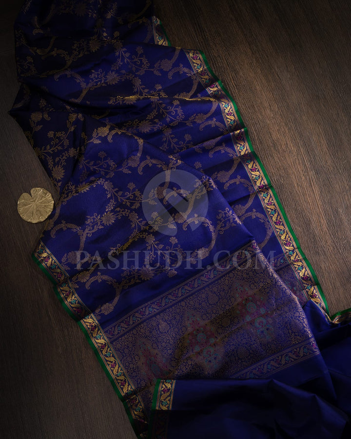 Dark Blue Kanjivaram Silk Saree-DJ444(D)