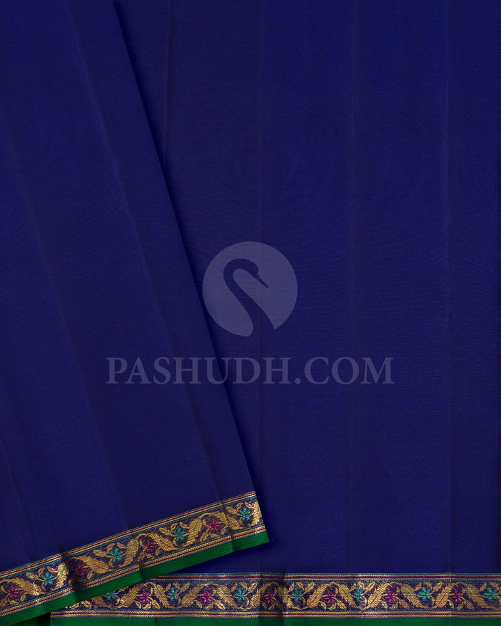 Dark Blue Kanjivaram Silk Saree-DJ444(D)