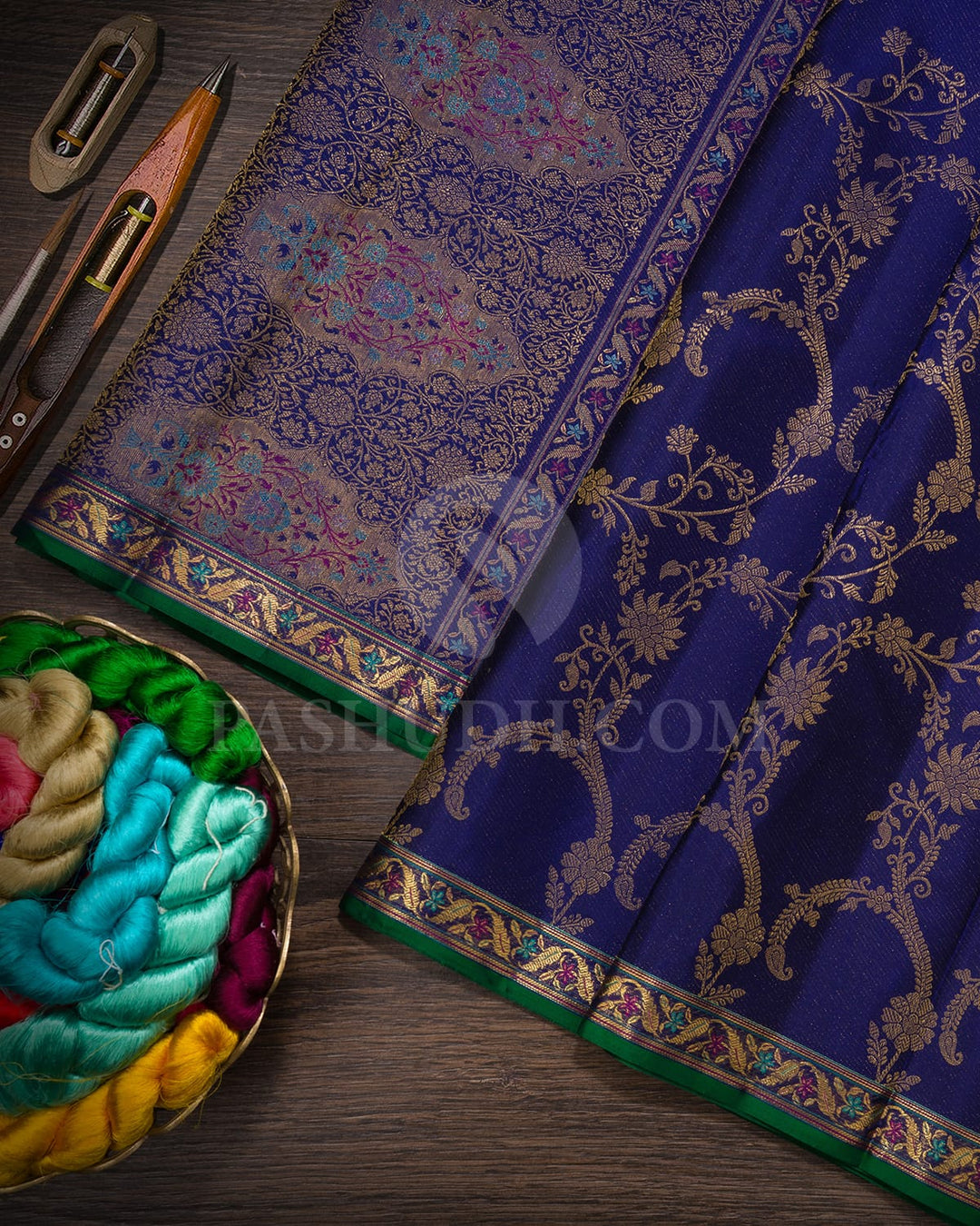Dark Blue Kanjivaram Silk Saree-DJ444(D)