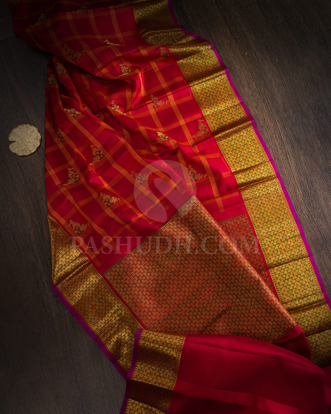 Bold Red Kanjivaram Silk Saree-DJ446(C)