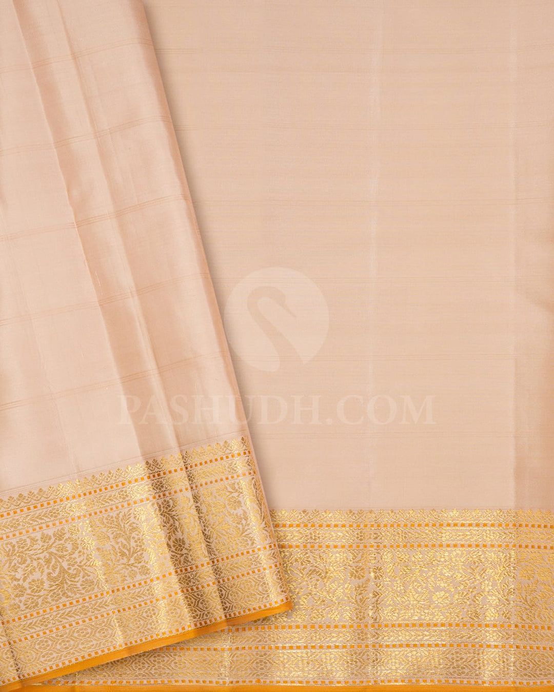 Sandy Tan Kanjivaram Silk Saree-DJ451(A)