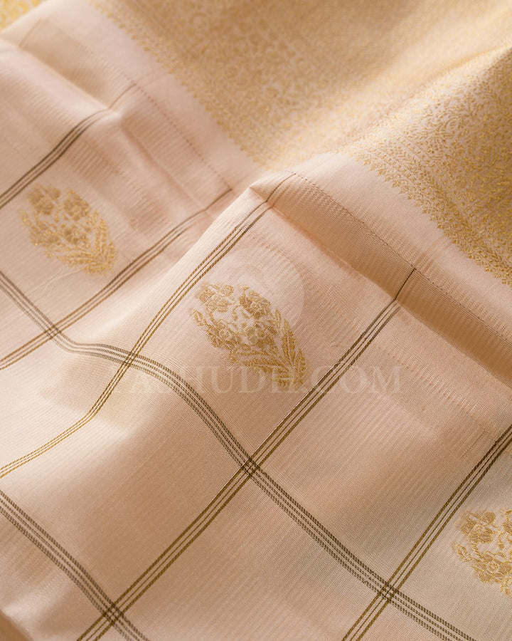 Sandy Tan Kanjivaram Silk Saree-DJ451(A)