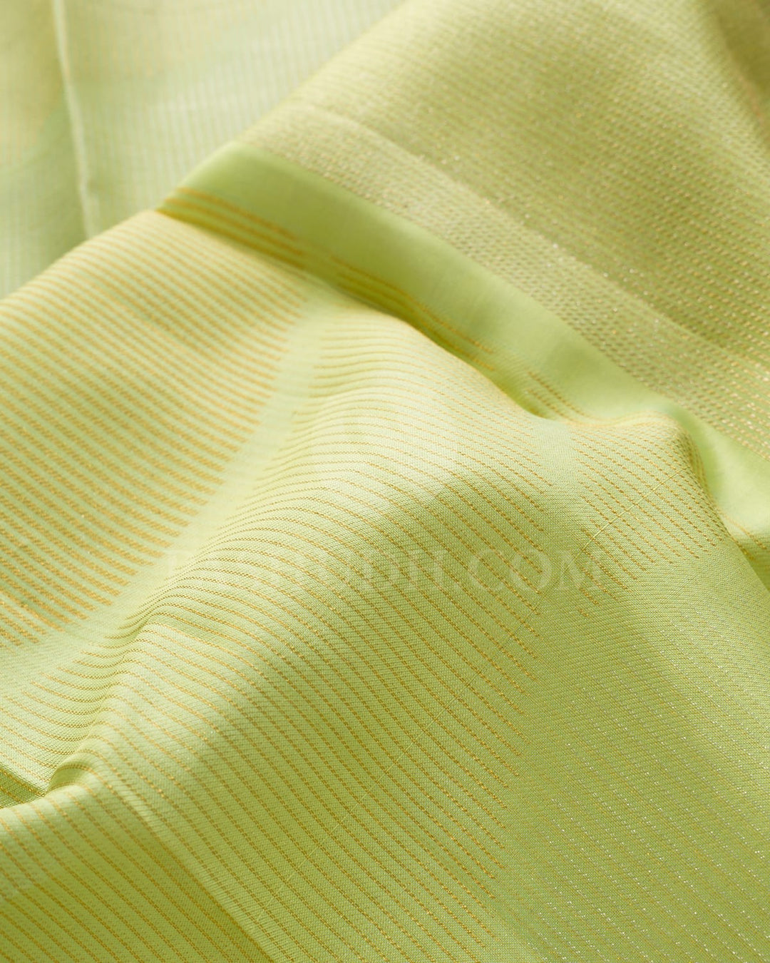 Pista Green With Golden Beige Borderless Kanjivaram Silk Saree-DJ453(B)
