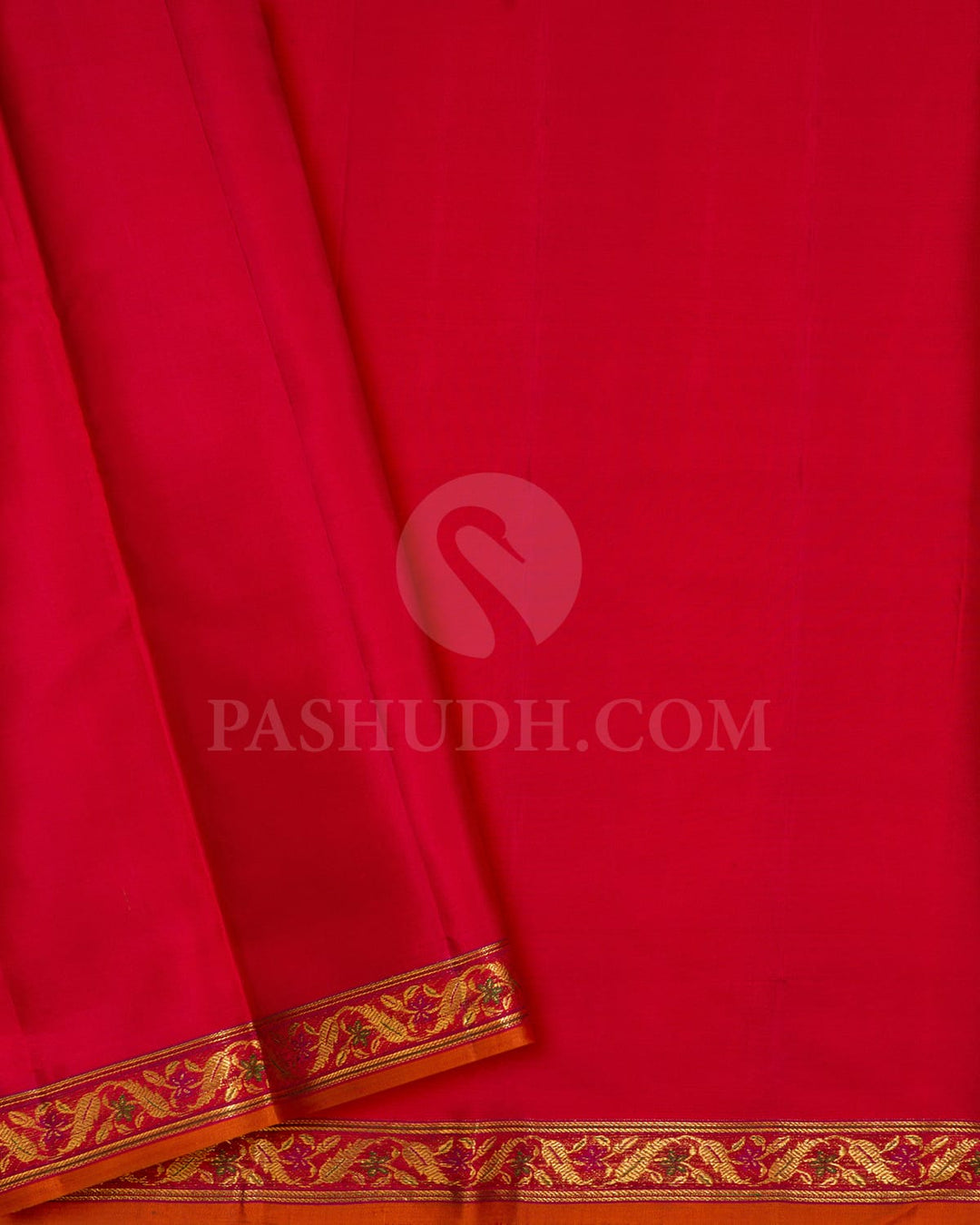 Bright Red Kanjivaram Silk Saree-DJ444(E)