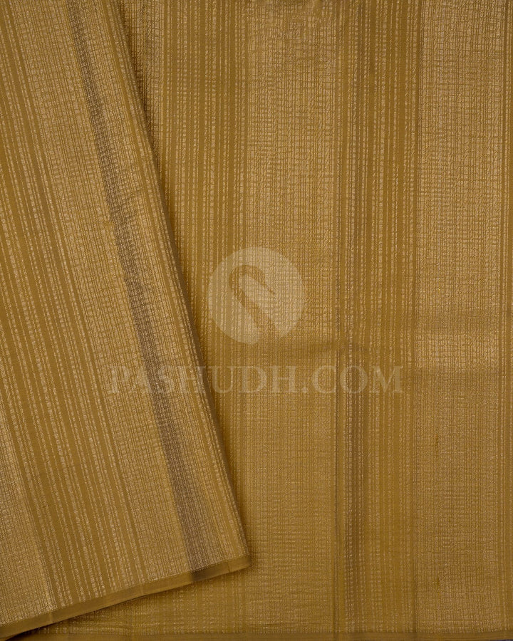Beige Kanjivaram Silk Saree-DJ435(D)