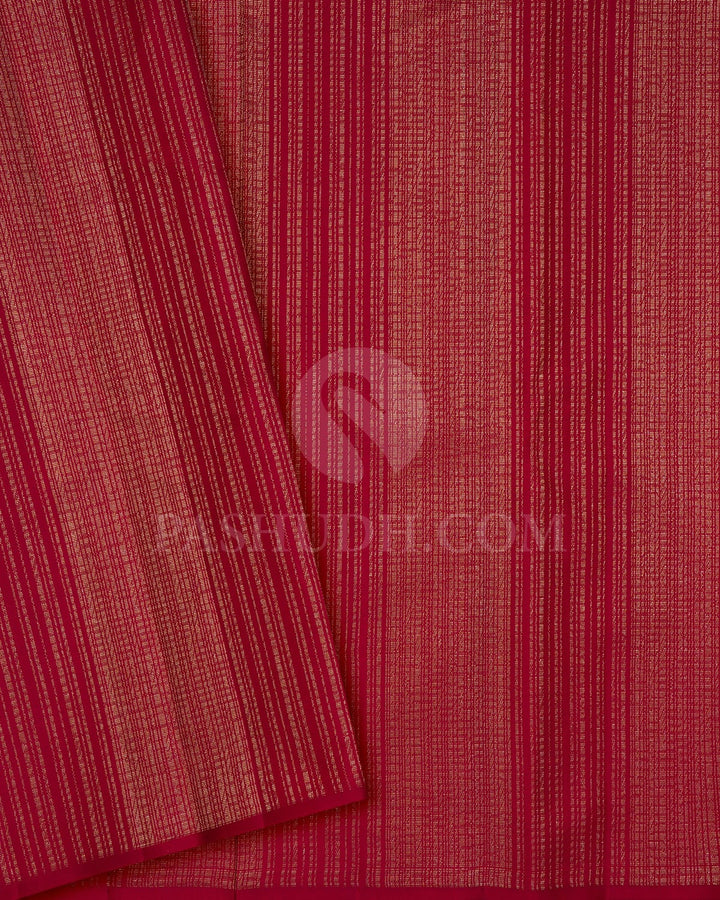 Mango Yellow With Red Kanjivaram Silk Saree-DJ435(F)