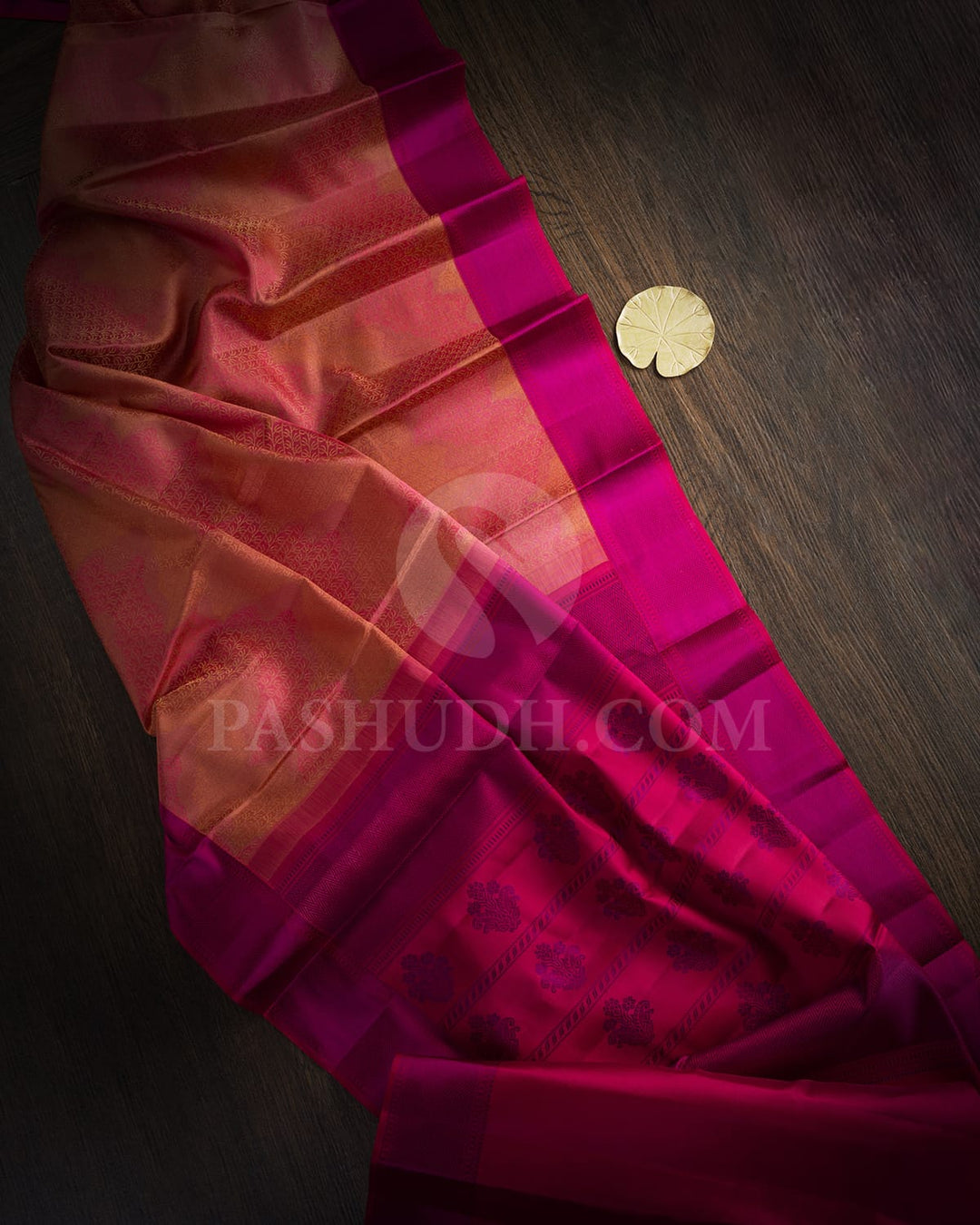 Multicolored With Rouge Pink Kanjivaram Silk Saree-DJ431(D)
