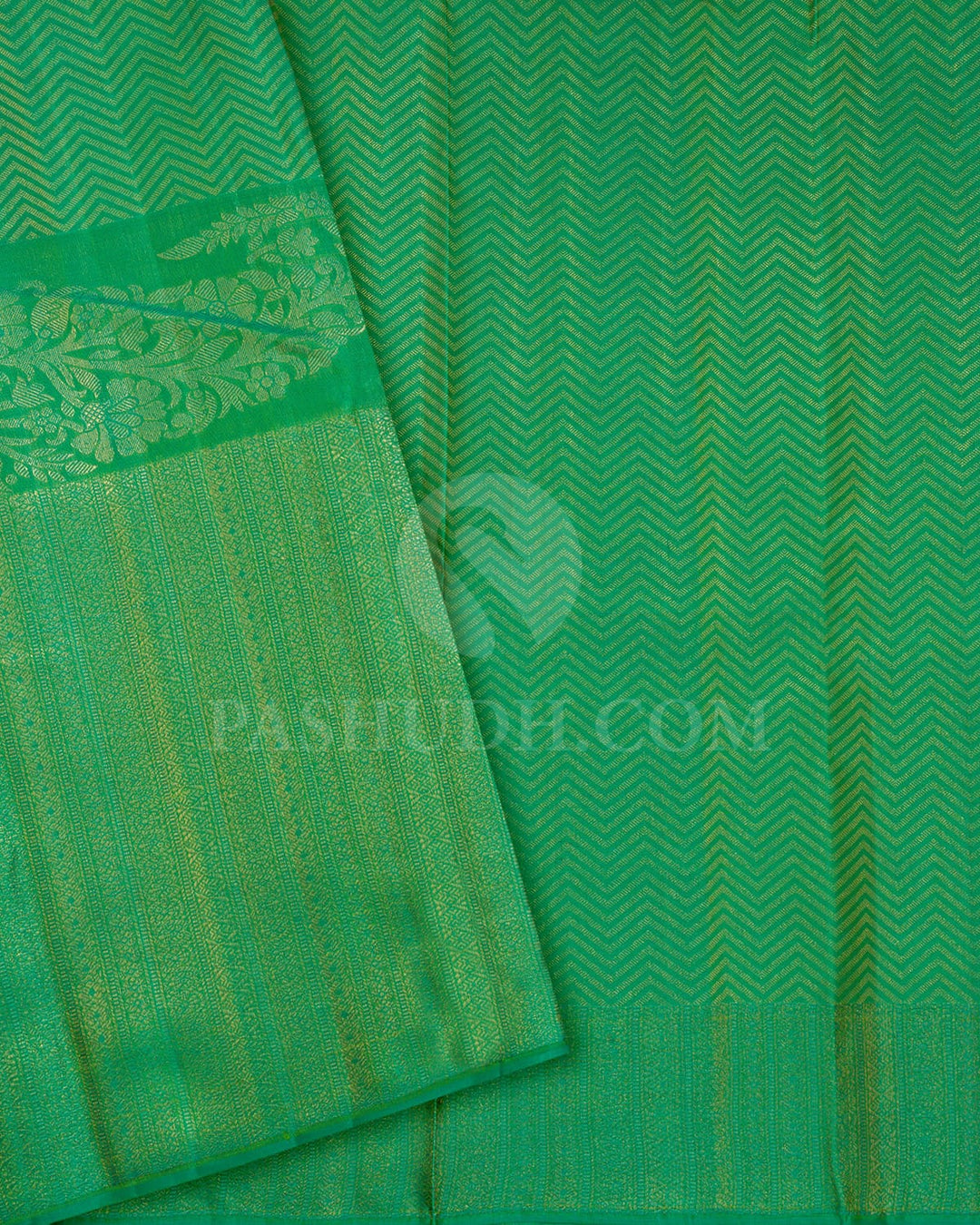 Parrot Green Kanjivaram Silk Saree-D668(C)