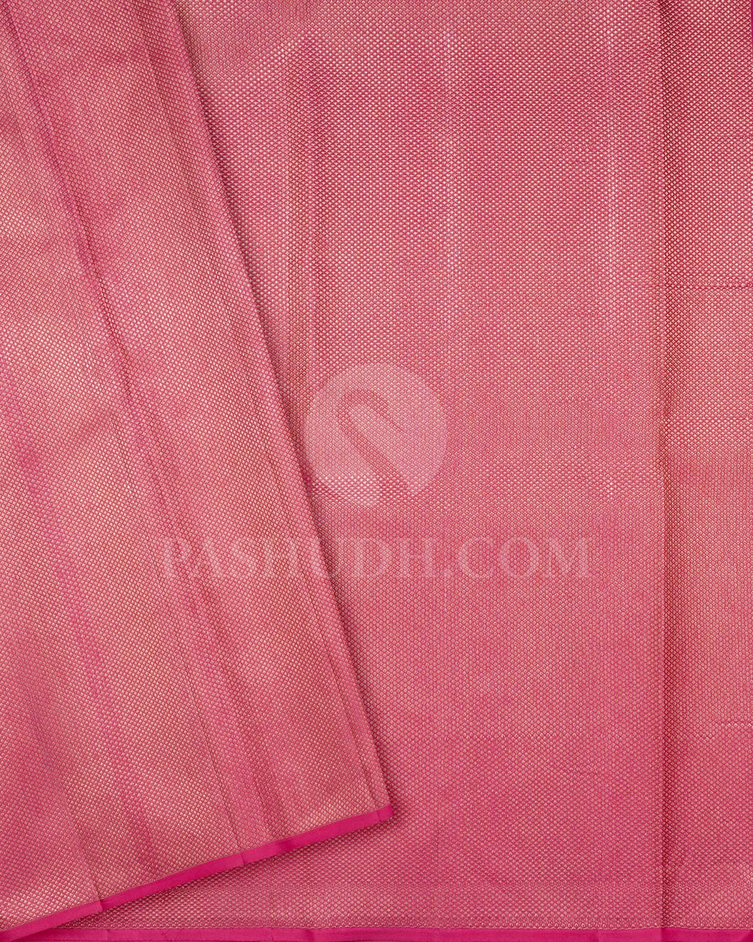 Dual Shaded Peacock Blue With Punch Pink Kanjivaram Silk Saree-D706(A)