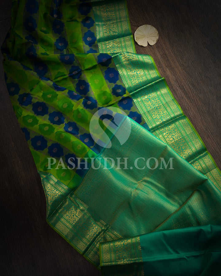 Multicolored Kanjivaram Silk Saree-DJ432(F)
