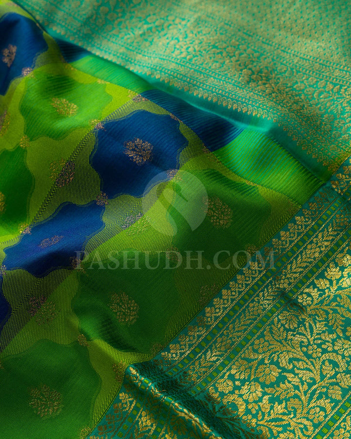 Multicolored Kanjivaram Silk Saree-DJ432(F)