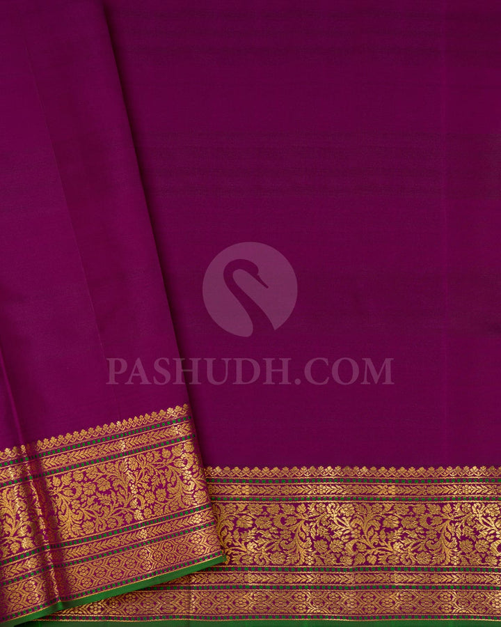 Shades Of Red,Orange And Magenta Kanjivaram Silk Saree-DJ432(E)
