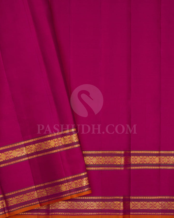 Dual Shaded Purple With Magenta Kanjivaram Silk Saree-DJ455(D)