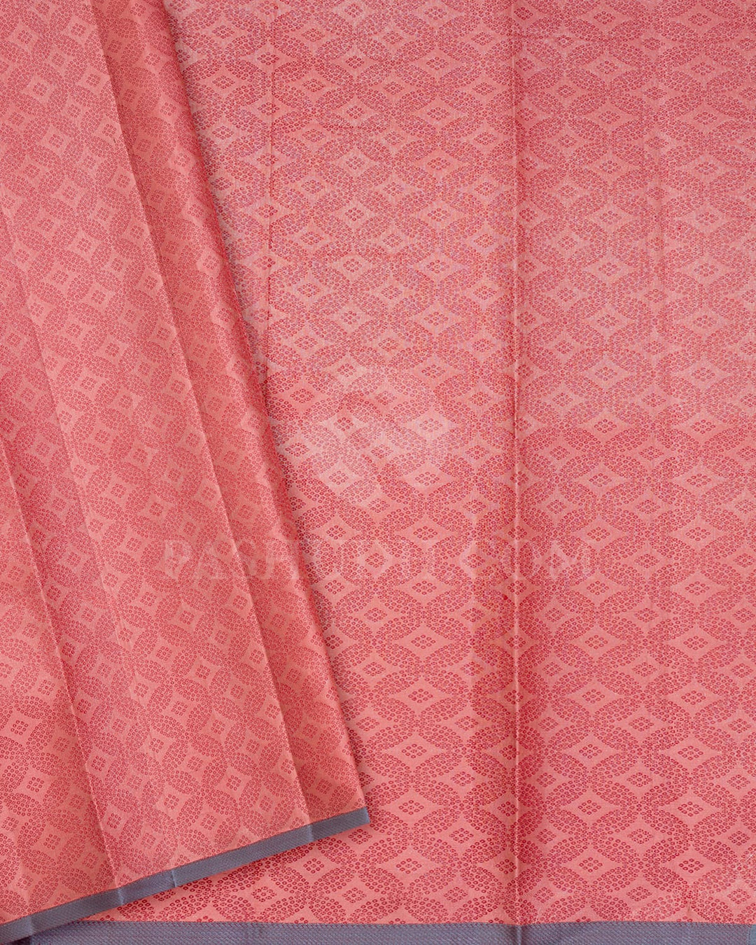 Royal Purple With Rani Pink And Peachy Pink Borderless Kanjivaram Silk Saree-DJ422(F)