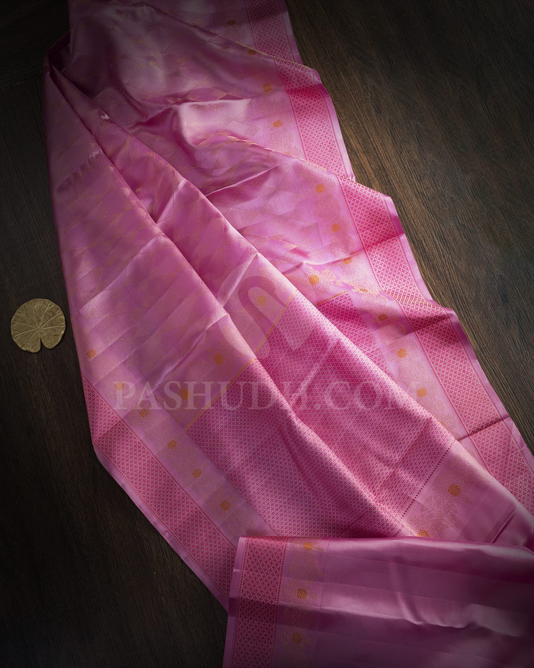 Baby Pink Kanjivaram Silk Saree-D669(G)