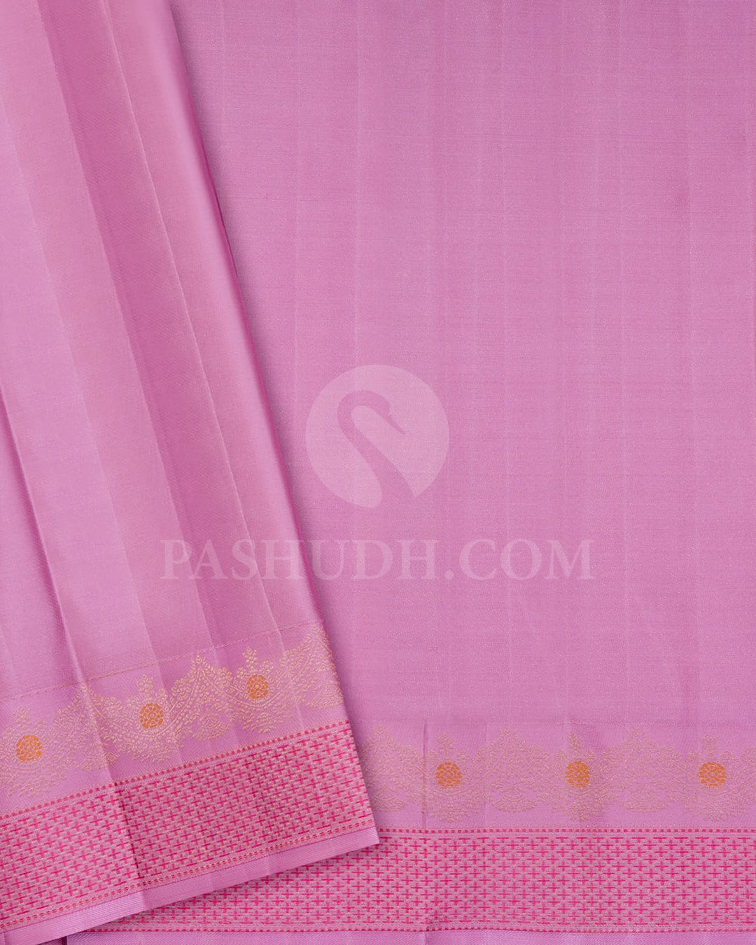 Baby Pink Kanjivaram Silk Saree-D669(G)