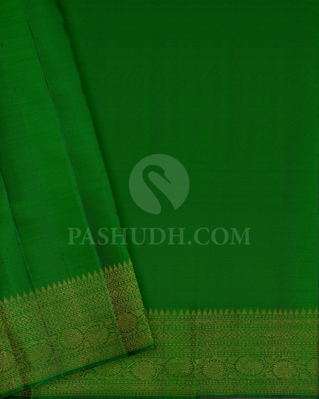 Dual Shaded Reddish Pink With Forest Green Kanjivaram Silk Saree-DJ458(A)