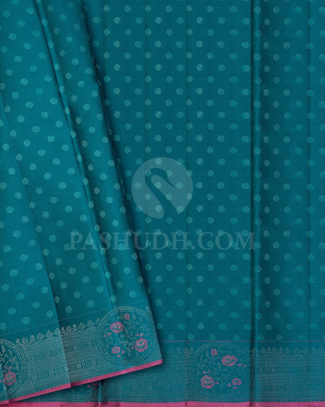 Teal Kanjivaram Silk Saree-DJ450(C)