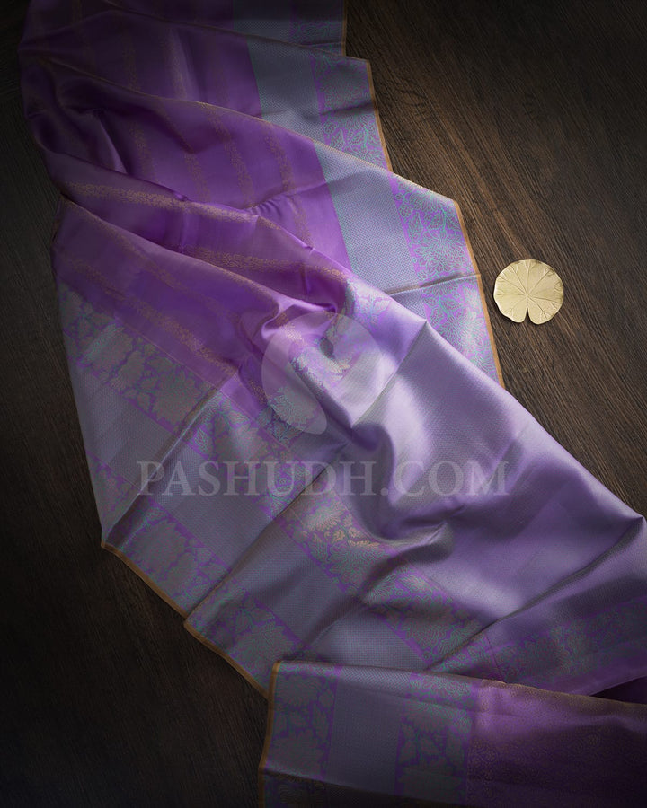 Lavender Kanjivaram Silk Saree-D702(B)