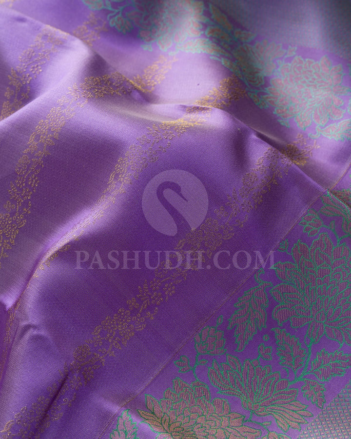 Lavender Kanjivaram Silk Saree-D702(B)