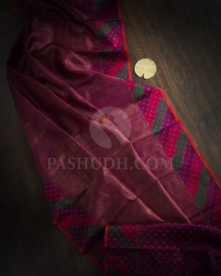 Wine Kanjivaram Silk Saree-D698(A)