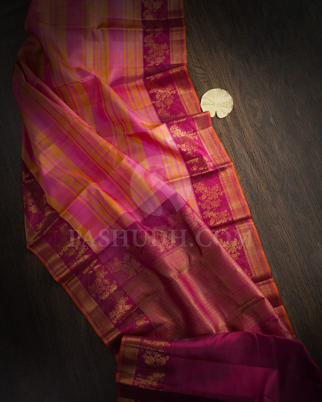 Multicolor With Light Plum Kanjivaram Silk Saree-DJ449(D)