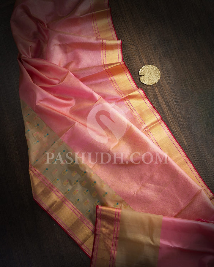 Candy Pink Kanjivaram Silk Saree-D699(A)