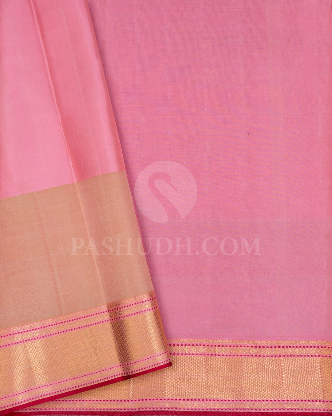 Candy Pink Kanjivaram Silk Saree-D699(A)
