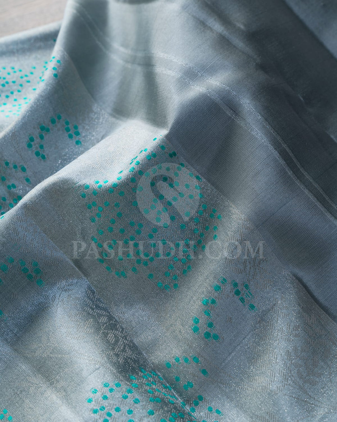 Ice Grey Kanjivaram Silk Saree-DJ452(C)