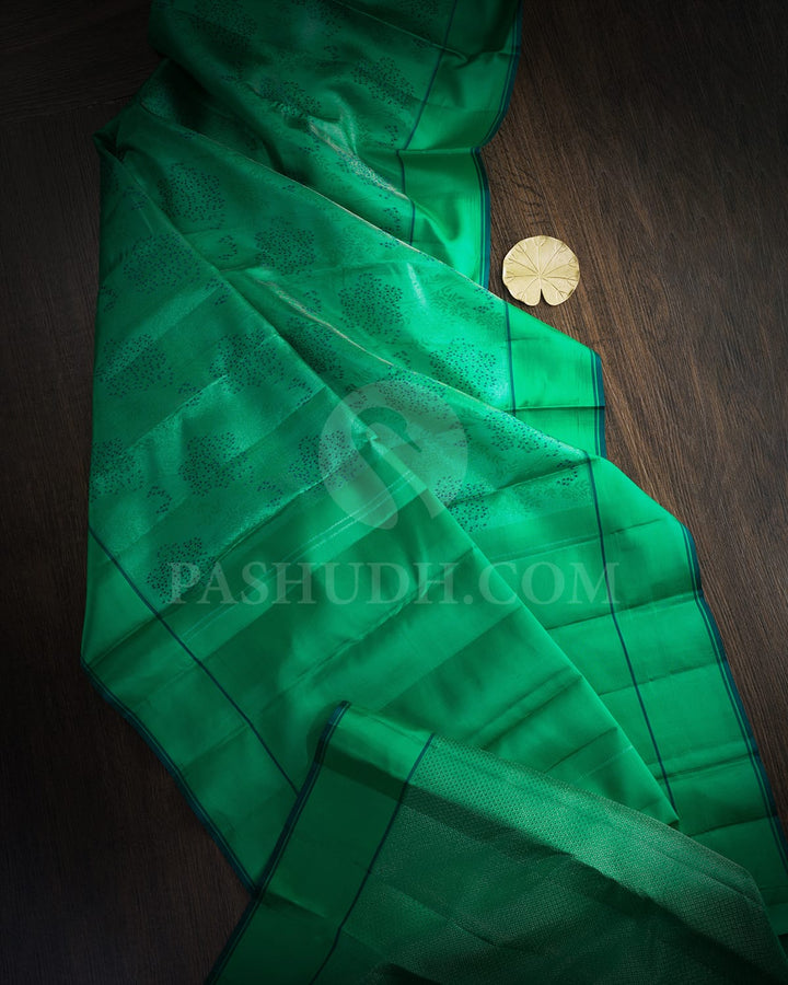 Spring Green Kanjivaram Silk Saree-DJ452(E)