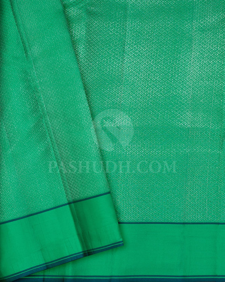 Spring Green Kanjivaram Silk Saree-DJ452(E)