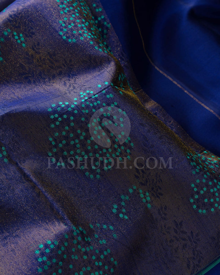 Dark Blue Kanjivaram Silk Saree-DJ452(D)