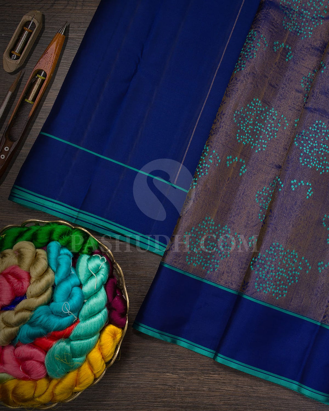 Dark Blue Kanjivaram Silk Saree-DJ452(D)