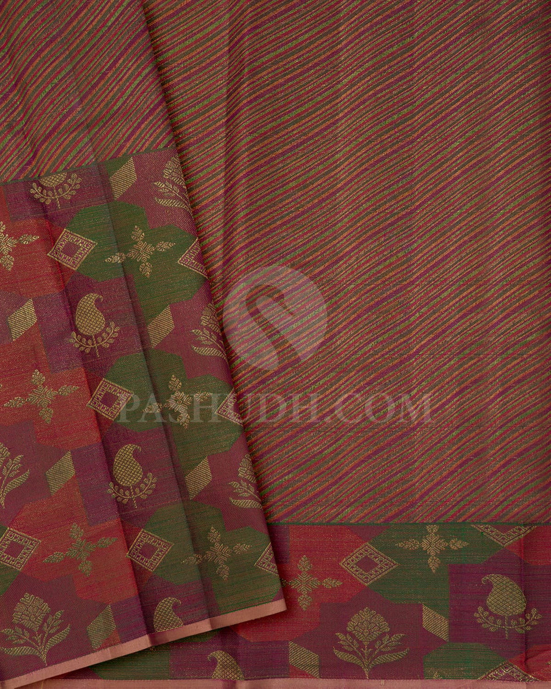 Marmalade Orange With Multicolor Kanjivaram Silk Saree-DJ424(H)