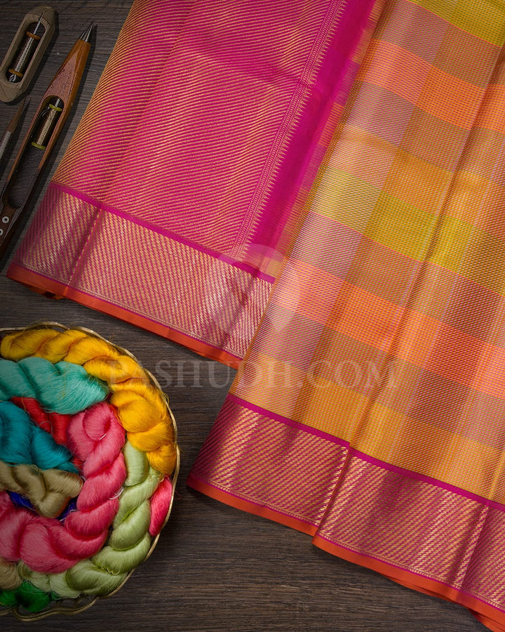 Multicolor Kanjivaram Silk Saree-DJ442(I)
