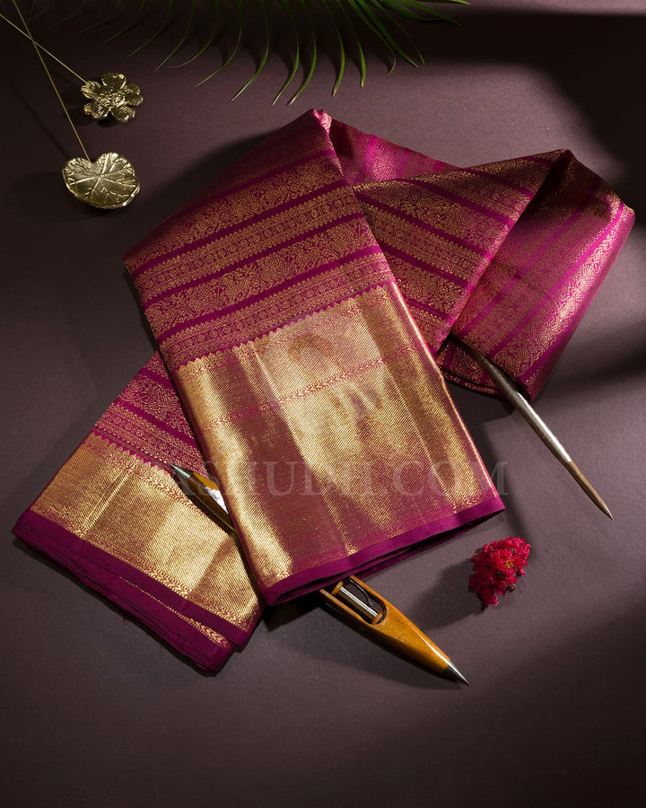 Dual Shaded Arakku Bridal Kanjivaram Silk Saree-SP427