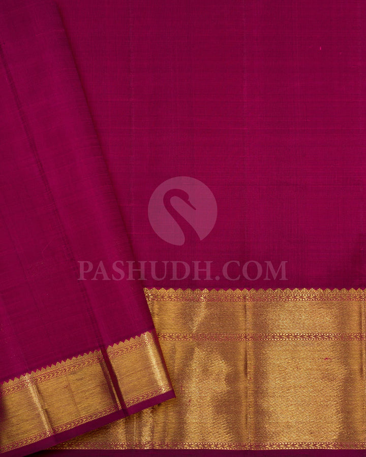 Dual Shaded Arakku Bridal Kanjivaram Silk Saree-SP427