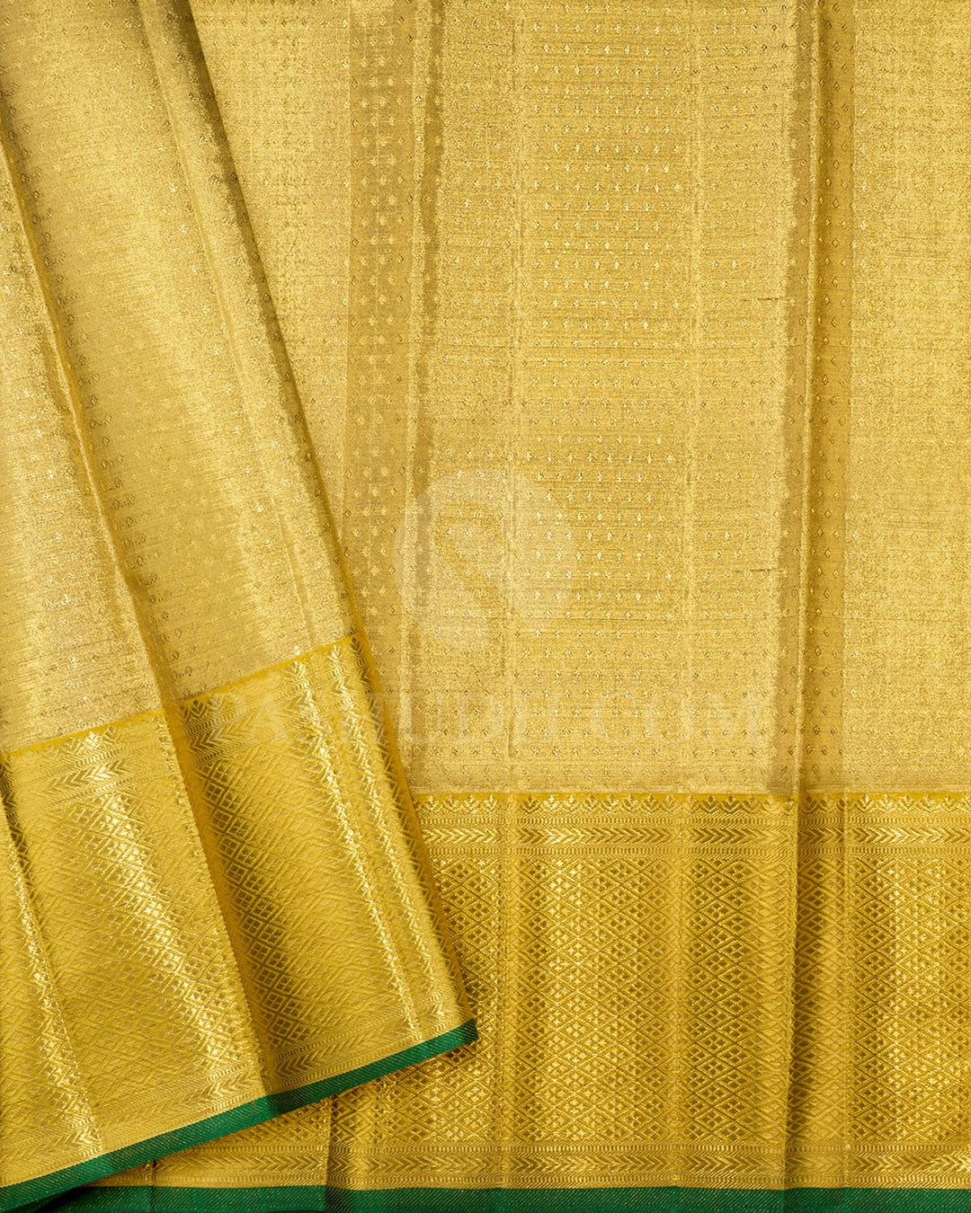 Gold With Silver Tissue Kanjivaram Silk Saree-SP445